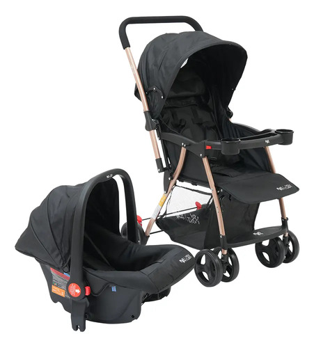 Carrinho De Bebê Travel System 2 Em 1 Youturn Gold Maxi Baby Preto