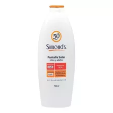 Pantalla Solar Spf 50 Niños Y Adultos Simonds 750 Ml