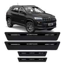 Kit Soleira Proteção Porta Jeep Compass Longitude 2020 2021