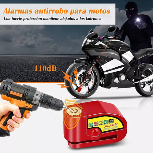 Candado Para Motocicleta Impermeable Freno Disco Candado Foto 5