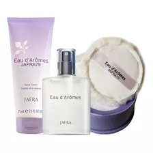 Eau D'aromes Perfume+talco Perfumado Jafra+crema Corporal Humectante Set Talquera