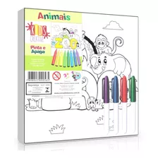 Tela Pinta E Apaga - Animais - Kit Pintura