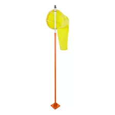 Biruta Vento Completo 40cm Com Mastro 1,5m Laranja Aeroind