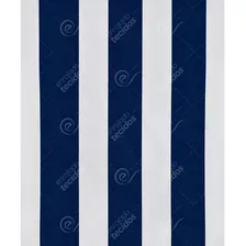 Tecido Gorgurinho Listrado Azul Marinho E Branco 2m X 1,5m