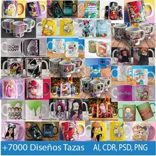 7000 Plantillas Sublimación Tazas 