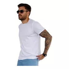 Camiseta Masculina Básica Algodão Preta Branca Blusa Camisa