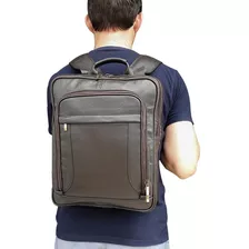 Mochila Masculina De Couro Legitimo Executiva Luxo 9011pa