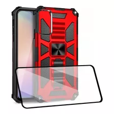 Kit Mica 9d + Funda Samsung Blindada Uso Rudo Esquinas Stand