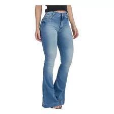 Calça Jeans Flare Boca De Sino Feminina - Lavagem Sky Brech