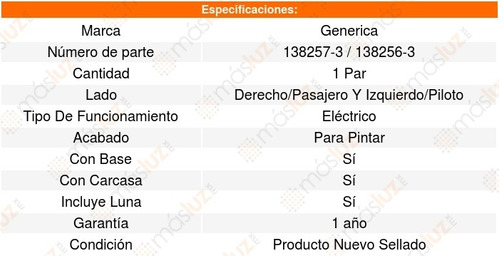 Set 2 Espejos Honda City 10_13 Generica Foto 3