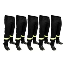 Kit 05 Calça Uniforme Profissional-faixa Refletiva 