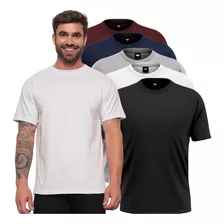Camisetas Masculinas Básicas Algodão Premium Fafenix 5 Peças