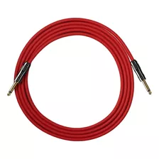 Cable Guitarra Bajo Valeton 3mt Rojo Vgc-5r Premium