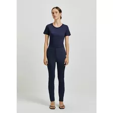 Calça Feminina Azul Marinho Em Alfaiataria Hering