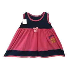 Vestido Bebê Bella Bay Regata Bordada Algodão Médio