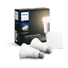 Kit Philips Hue Bridge + 2 Ampolletas Blancas Bt