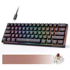 Teclado Mecanico Gamer Dierya Dk61e Rgb 61 Teclas Blue