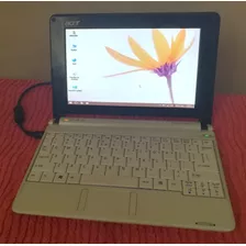 Mini Laptop Acer Aspire One Blanca, Wind 10, Batería Mala