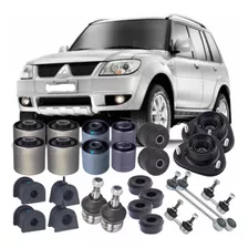 Kit Buchas Suspensão + Pivo + Coxim + Bieleta Pajero Tr4 Io