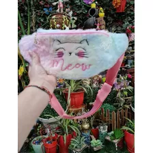 Banano Riñonera Cartera De Gato De Felpa Multicolor Suave 