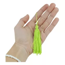 Pingente De Seda Tassel - Franja - Verde Folha - C/100 Nybc