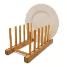 Cozinha Organizada Suporte Material Bambu Para Pratos Copos