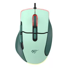 Mouse Gamer Havit Ms962 12000 Dpi 8 Botões Rgb Verde