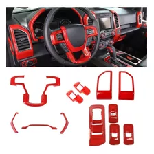 Kit Interior Rojo Para Ford F-150 15-20 Bajo Pedido