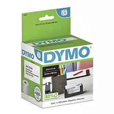 Dymo Blanca 2x3-1 / 2 De La Tarjeta 300 Por Rollo.