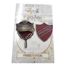 Pin Harry Potter Headgirl + Prefecto Gryffindor Lic. Oficial