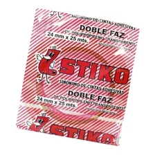 Cinta Adhesiva Bifaz Doble Faz Stiko 24 Mm X 25 Metros