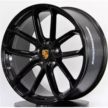 Rodas Raw C69 Porsche Cayenne Gts 22x10 5x130 (jogo) +bicos Cor Preto Brilhante