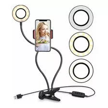 Aro Luz Led Brazo Flexible Y Pinza Telefonos Videos Tik Tok