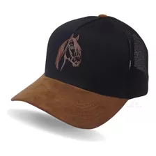 Boné Trucker Country Simprão Caipira Raiz Aba Curva Cavalo