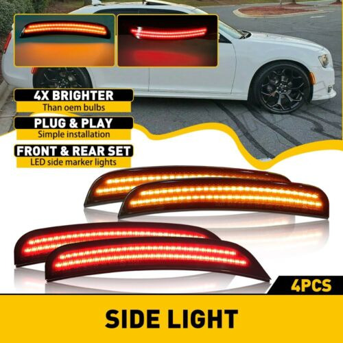 For 15-21 Chrysler 300 Led Bumper Side Marker Light Red+ Aab Foto 10