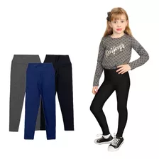 Kit C/ 3 Legging Menina Infantil Flanelada Promoção