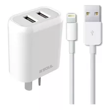 Cargador Soul Duo Charge 2.4a Con Cable iPhone Factura A O B