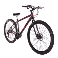 Mountain Bike Woltz Steel Aro 29 17 21v Freios De Disco Mecânico Câmbios Yamada Cor Preto/vermelho