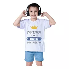 Camiseta Infantil Menino Menina Promovido Neto Mais Velho
