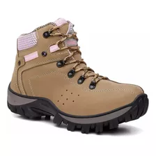  Bota Adventure Feminina Trilha Couro Legítimo Palmilha Gel