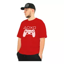 Camiseta Masculina Larga Plus Size Nerd Jogos Ps4 + Boné