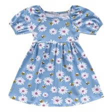 Vestido Bebê Floral Abelhinha Fakini 