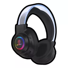 Fone Bluetooth Sem Fio Over-ear Tws 5.0 Led Rgb Usbc Sd Mic Cor Preto