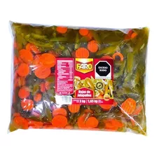 Chile Jalapeño Rajas Faro 3 Kilos Bolsa Mayoreo