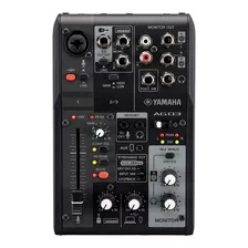 Interfaz De Mesa De Sonido Yamaha Ag03mk2 Bk Para Música En Vivo 110 V/220 V