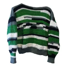 Sueter Sweater Oversize Tejido A Crochet