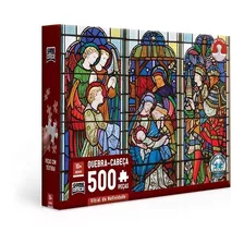 Quebra Cabeça Puzzle Vitral Da Natividade 500pçs Game Office