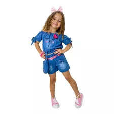 Conjunto Mini Diva Com Bolsinha Jeans Blogueirinha Cilios