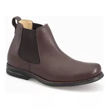 Bota Masculina Anatomic Gel Couro Floater Brown Ref:4511 