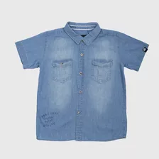 Camisa Mezclilla Algodón Verano Niño Denim